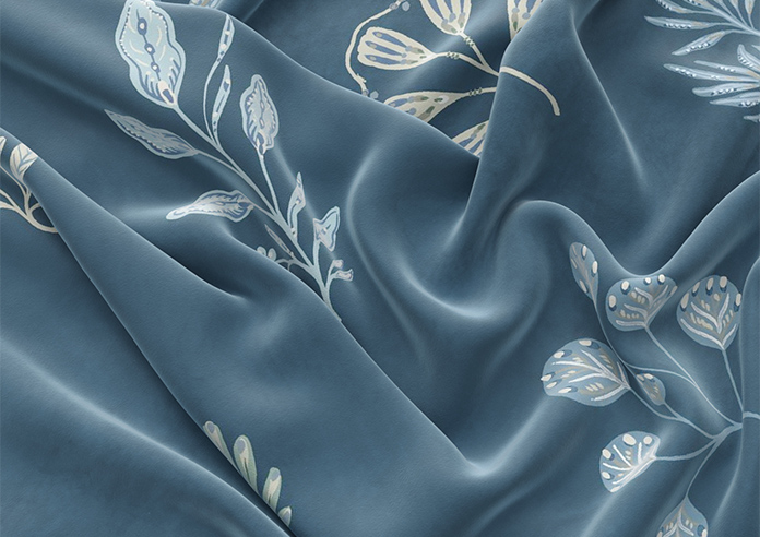 Botanical Velvet, Oceania - Motorised Roman Blind - Image 4